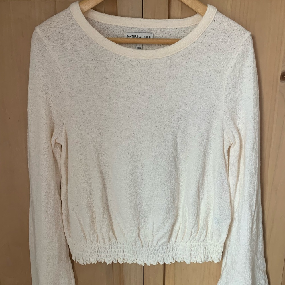 Madewell Women’s Cream Long Sleeve Top